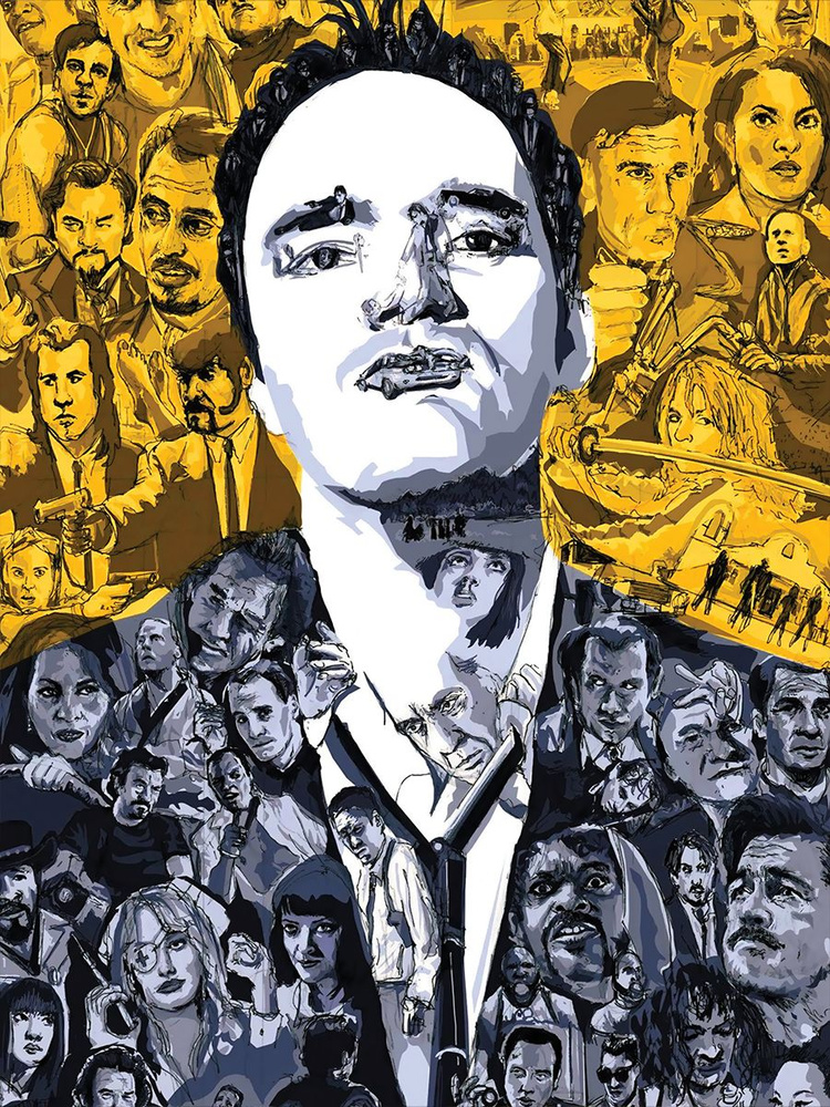 Постер Квентин Тарантино (Kventin Tarantino) (30х40 см) #1