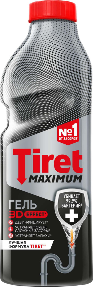 Гель средство для устранения засоров в трубах и канализации TIRET ...