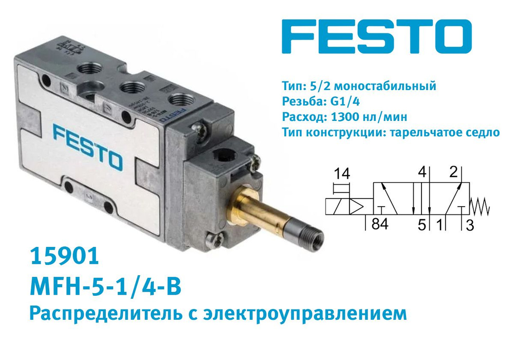 15901 Распределитель MFH-5-1/4-B FESTO #1