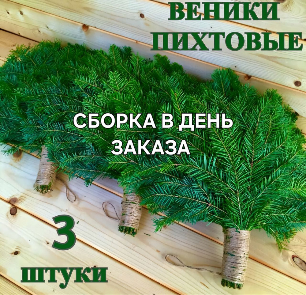 Лесные дары Урала Веник для бани Пихтовый, 3 шт.  #1