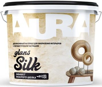 Декоративная Штукатурка Мокрый Шелк Aura Silk Glans 2.5кг Моющаяся, Колеруемая / Аура  #1