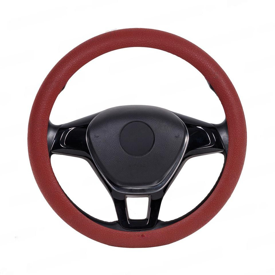 Оплетка, чехол (накидка) на руль Тойота Альфард (2008 - 2014) минивэн / Toyota Alphard, силикон, Коричневый #1