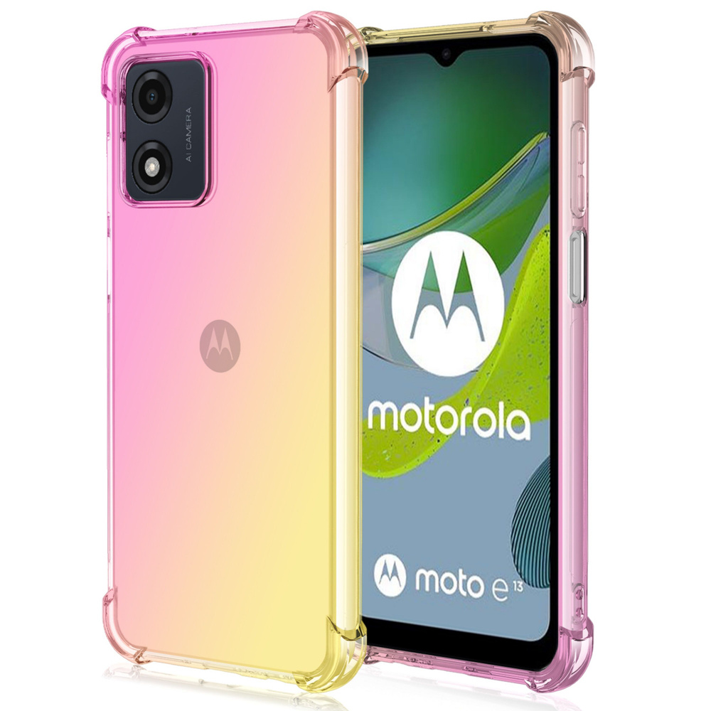 Чехол на Motorola Moto E13 противоударный силиконовый с усиленными углами и  защитой камер - купить с доставкой по выгодным ценам в интернет-магазине  OZON (1457340952)