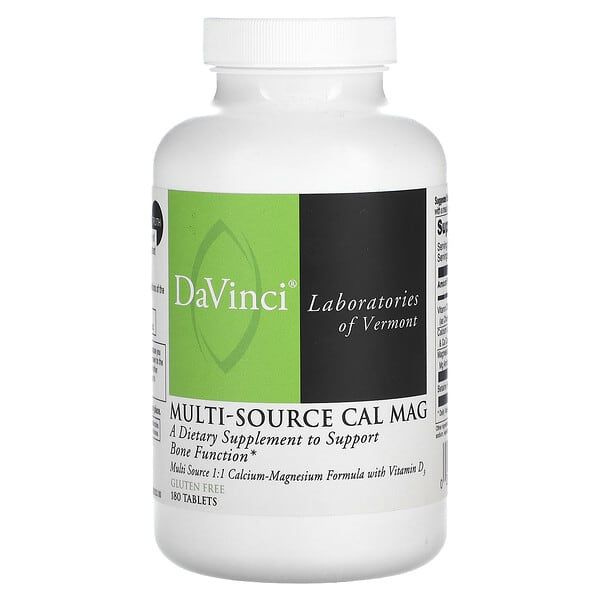 DaVinci Laboratories of Vermont, Cal Mag из нескольких источников, 180 таблеток #1