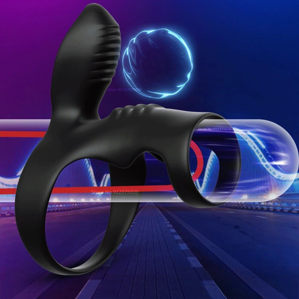 Вибратор с кольцом для мужского пениса Отложить семяизвержение - купить ...