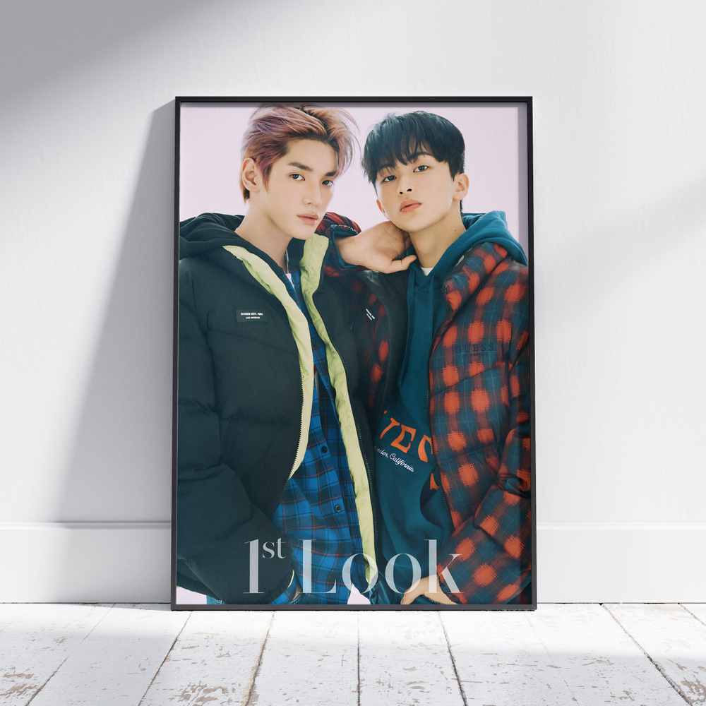 Плакат на стену для интерьера NCT (Тэён и Марк - Taeyong, Mark) - Постер по K-POP музыке формата А3 (30x42 #1