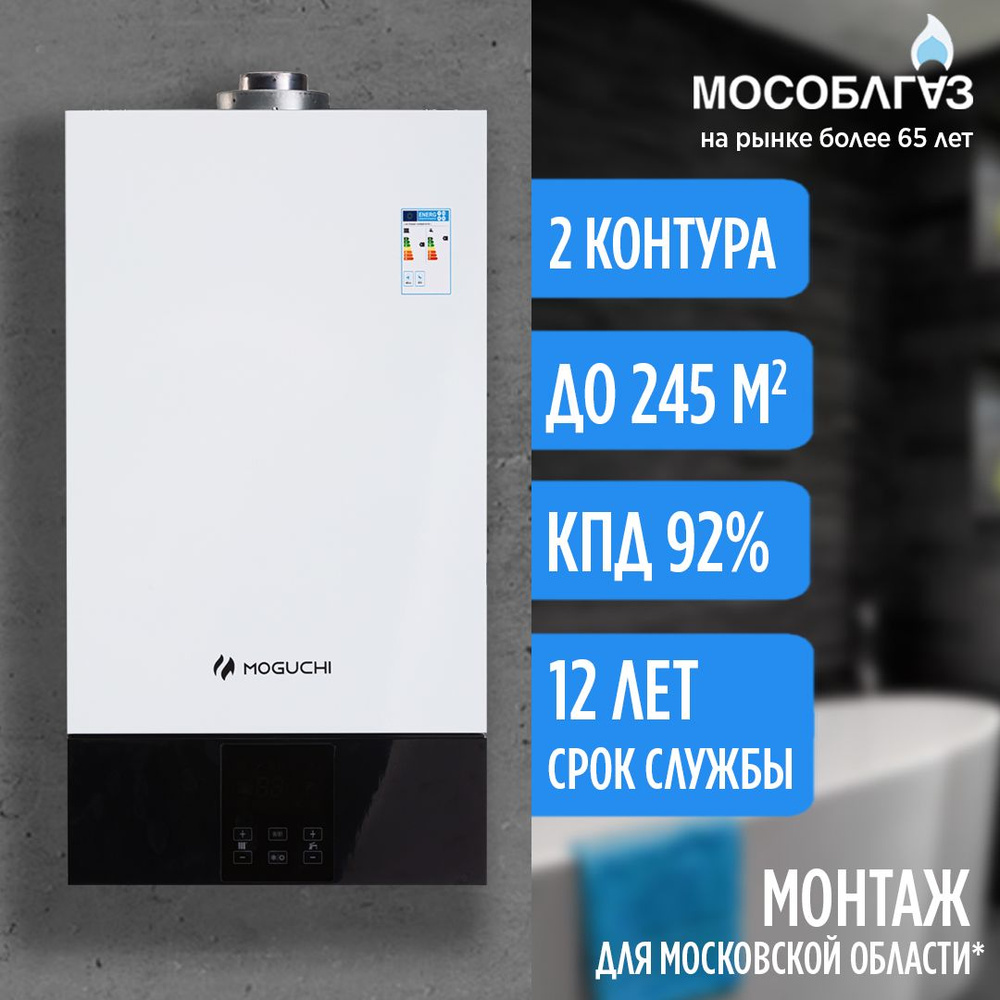 Котел газовый настенный двухконтурный MOGUCHI GBL 24F - 24 кВт