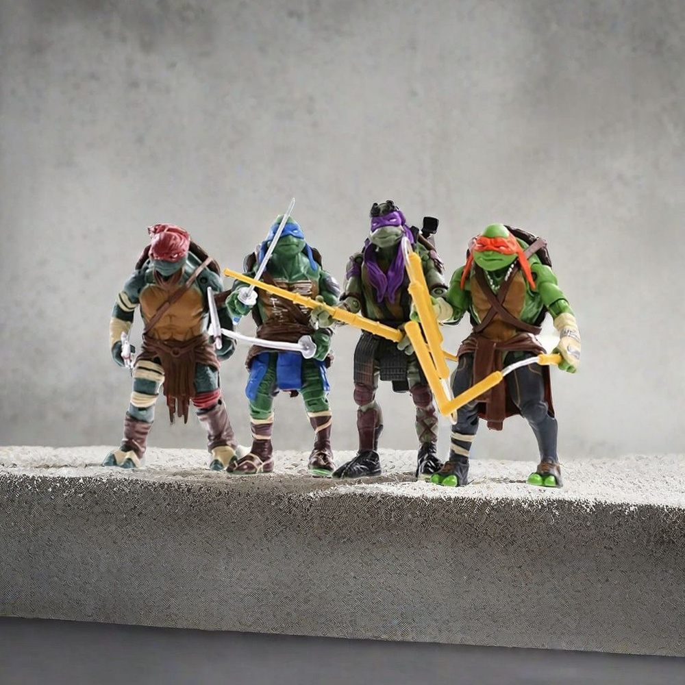 Черепашки Ниндзя Фигурки Набор из 4 частей Фигурки домашних животных ...