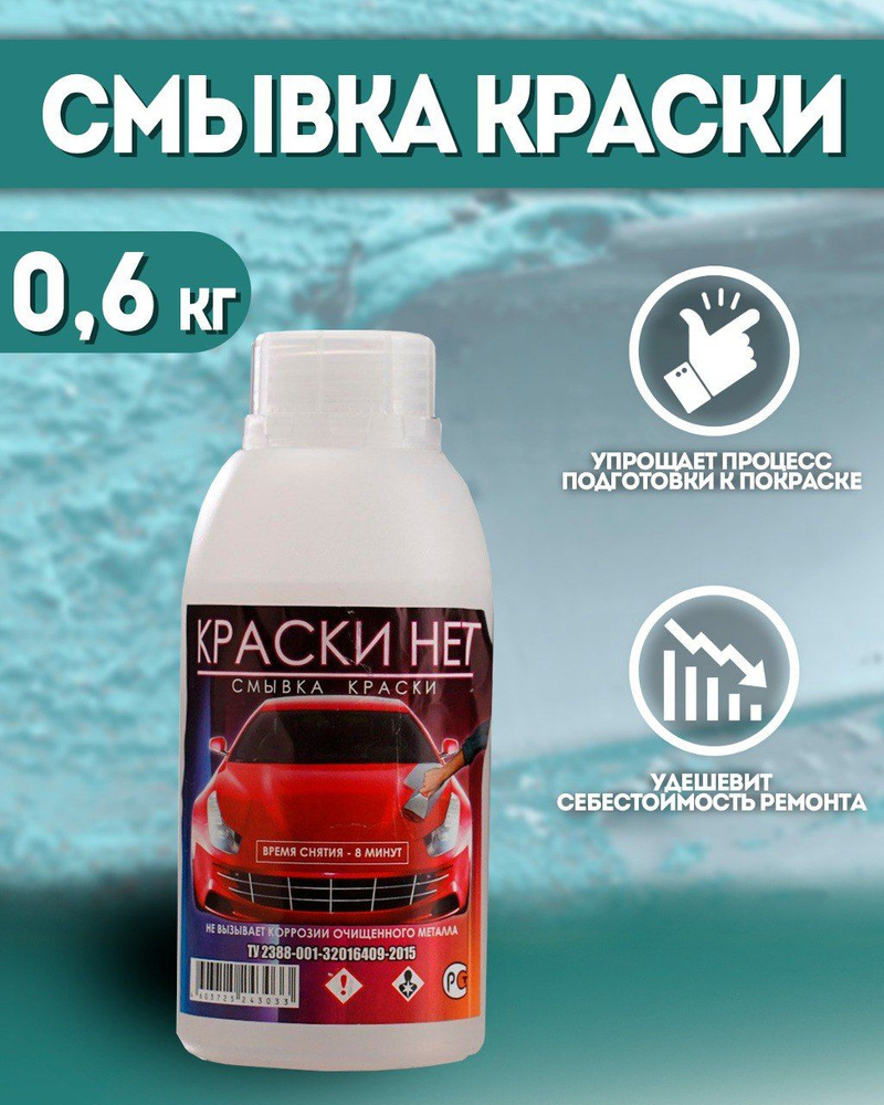 КРАСКИ НЕТ Разбавитель автоэмали, цвет: прозрачный, 600 мл, 1 шт.