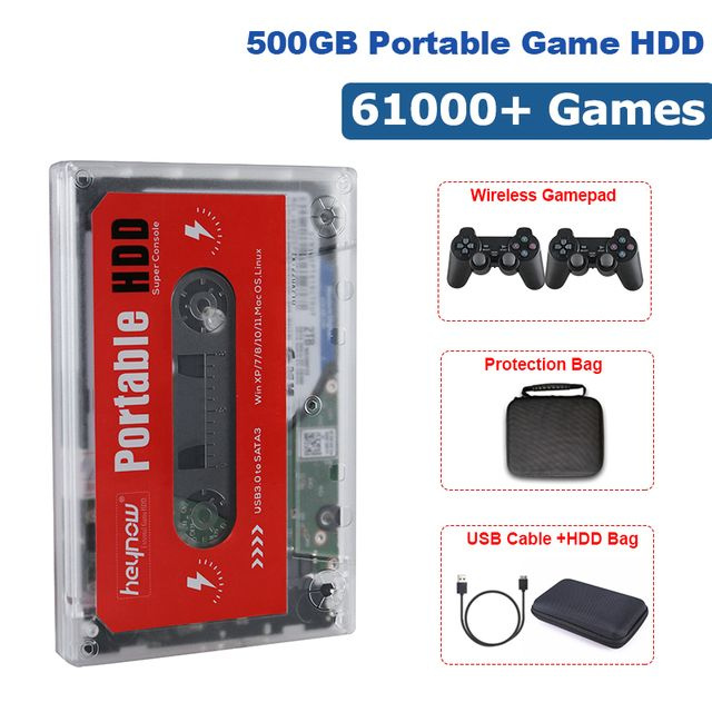 2T HDD Портативный внешний игровой жесткий диск со встроенным 72000 ...