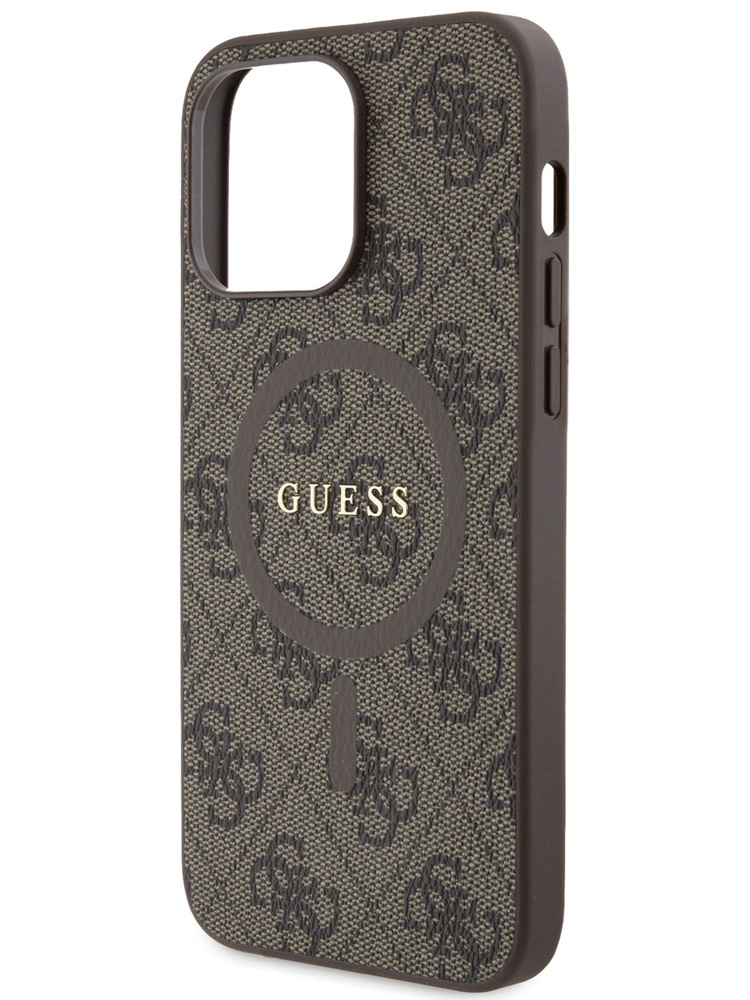 Чехол Guess PU leather MagSafe на Apple iPhone 14 Pro / для Айфон 14 Про из экокожи, с функцией Магсейф, #1