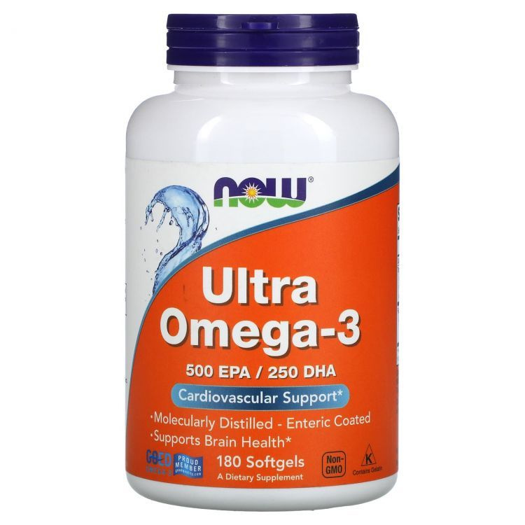 Now Foods,Ultra Omega-3 500 EPA/ 250 DHA, ультра омега-3, 180 капсул #1