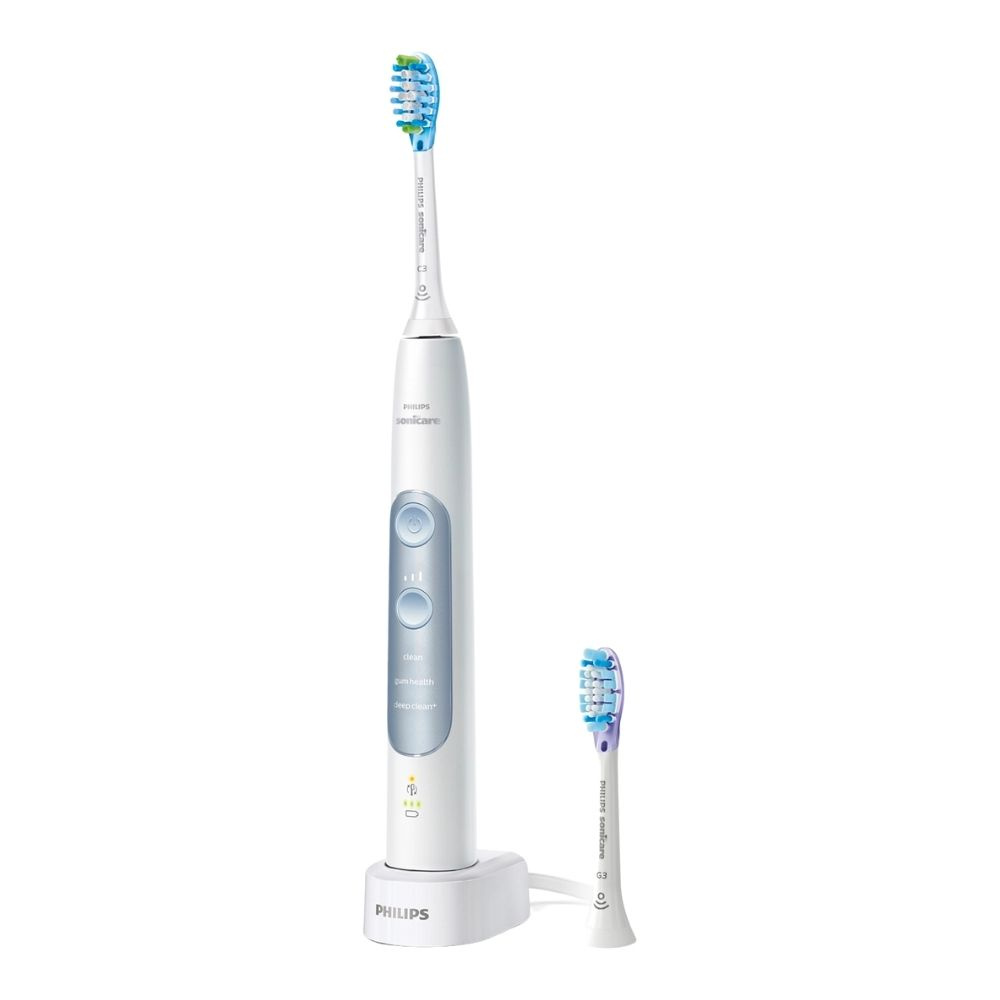 Philips Sonicare Электрическая зубная щетка ExpertClean HX9641/01, белый, темно-синий  #1