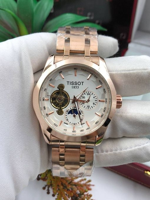 Мужские наручные часы TISSOT с металлическим ремешком в подарочной упаковке  #1