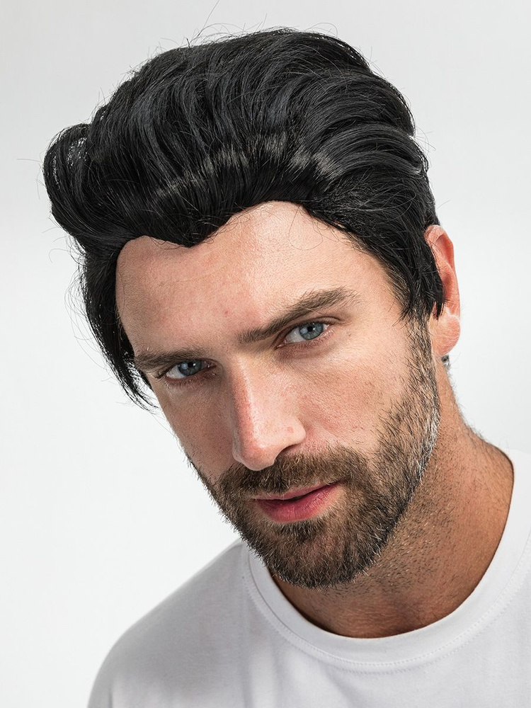 Парик мужской угольный - купить по низкой цене в интернет-магазине OZON ...