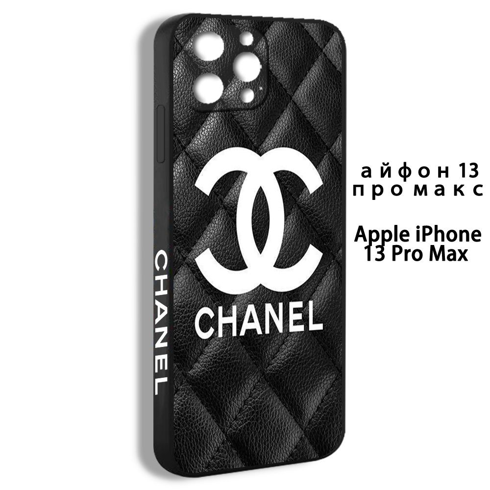 чехол для айфон iPhone 13 Pro Max Chanel с тем же логотипом