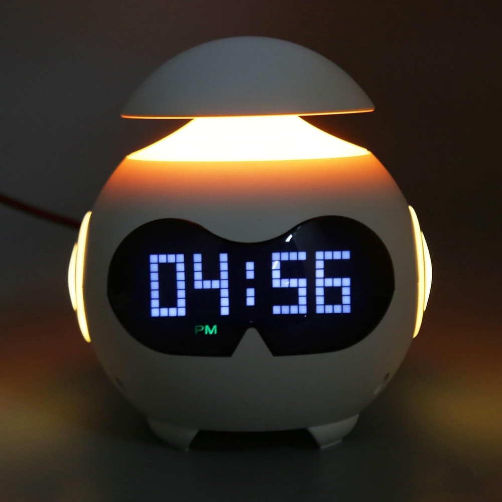 Часы с ночником, будильником и Bluetooth колонкой Emotion Clock TS-002 White  #1
