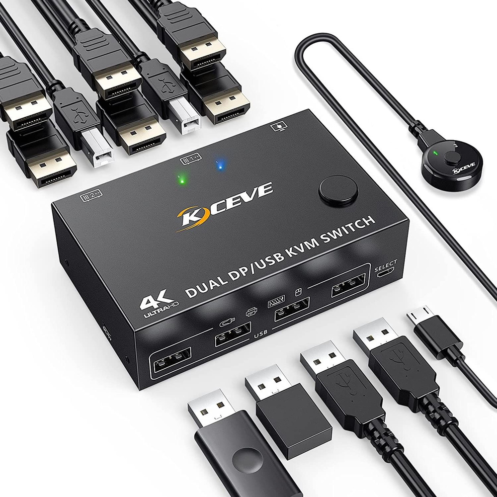 Переключатель KVM Switch AVE DPA-26 (Dual DP 8K 30Hz, USB 2.0) купить ...