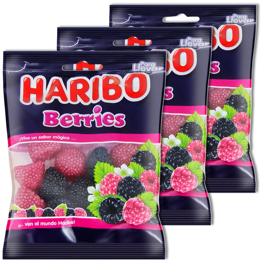 Жевательный мармелад Haribo Berries ягоды, 100 г, 3 шт. #1
