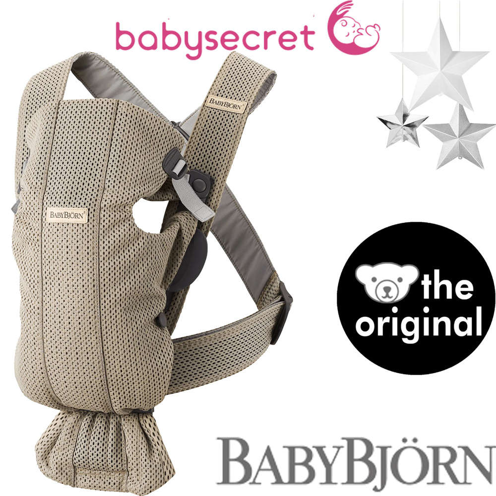 Рюкзак-Кенгуру для новорожденных BabyBjorn Mini Mesh 0210.02 (серо-бежевый)  #1