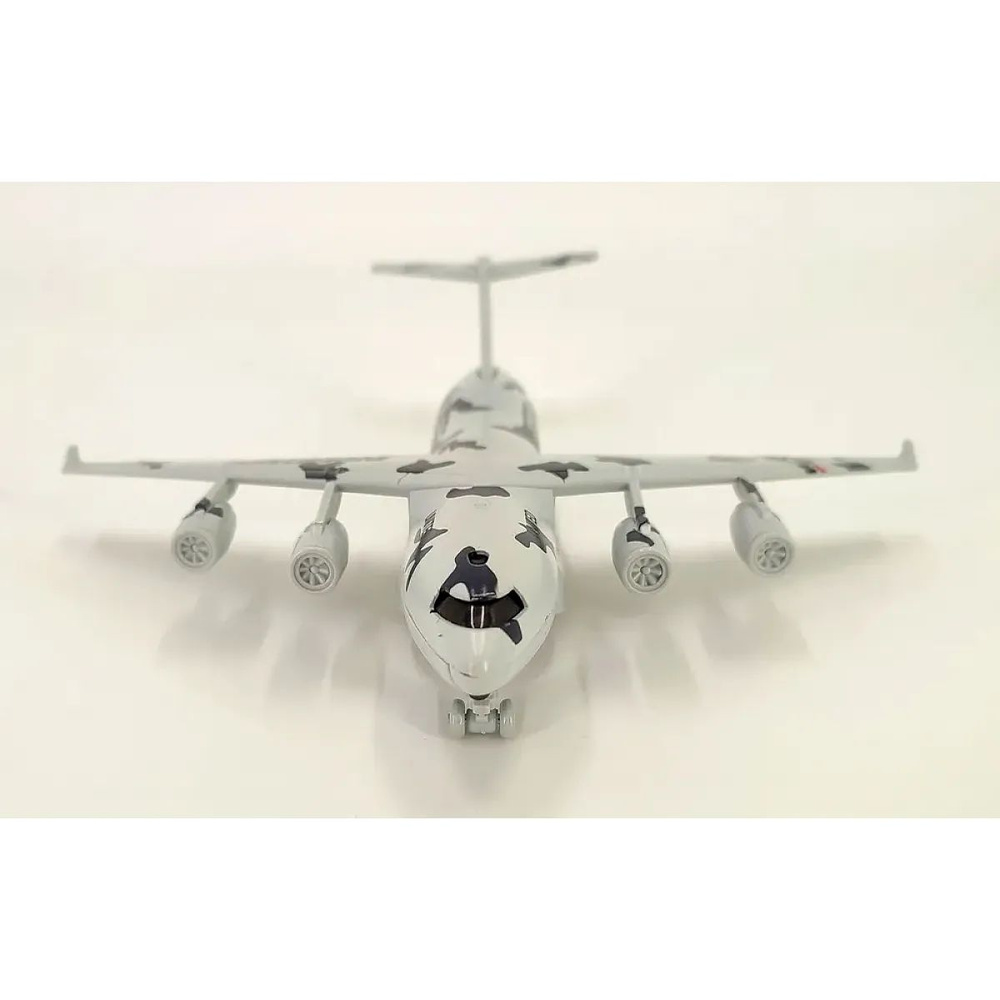 Инерционный металлический военно-транспортный самолёт: игрушка для юных пилотов, серый.  #1