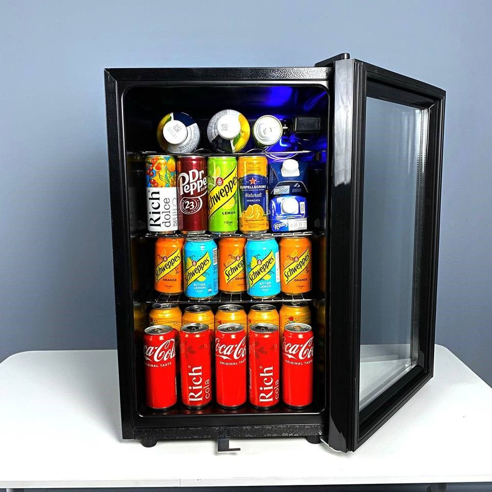 Холодильник маленький мини бар витрина для напитков, 98 литров  #1