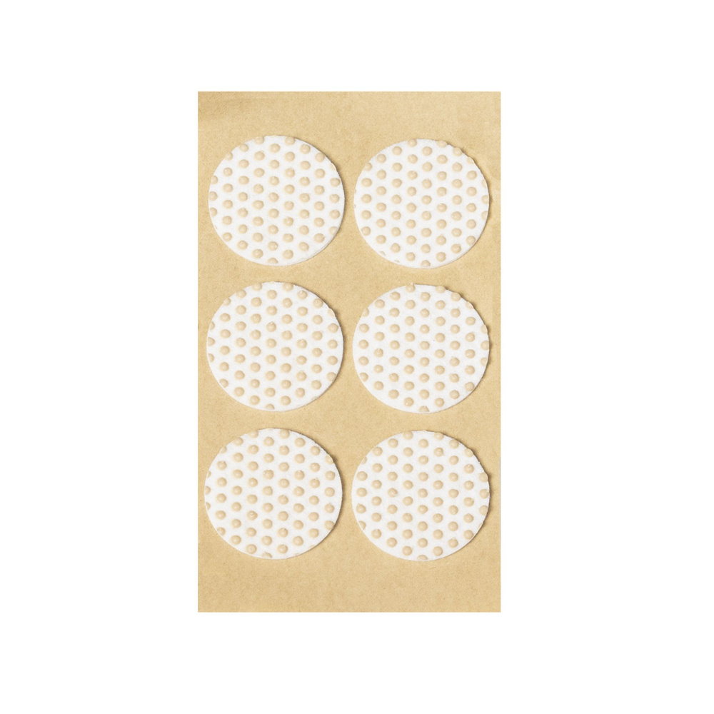 Фетровые наклейки для мебели прорезиненная d40мм 6 шт, белый  #1