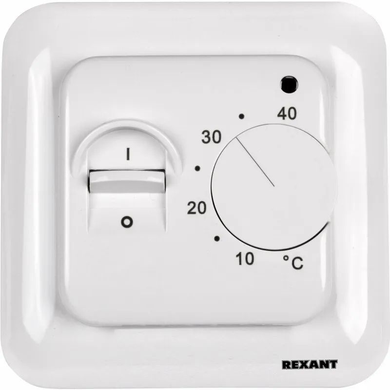 Механический терморегулятор/термостат для теплого пола/с датчиком температуры пола 3500 Вт белый REXANT #1