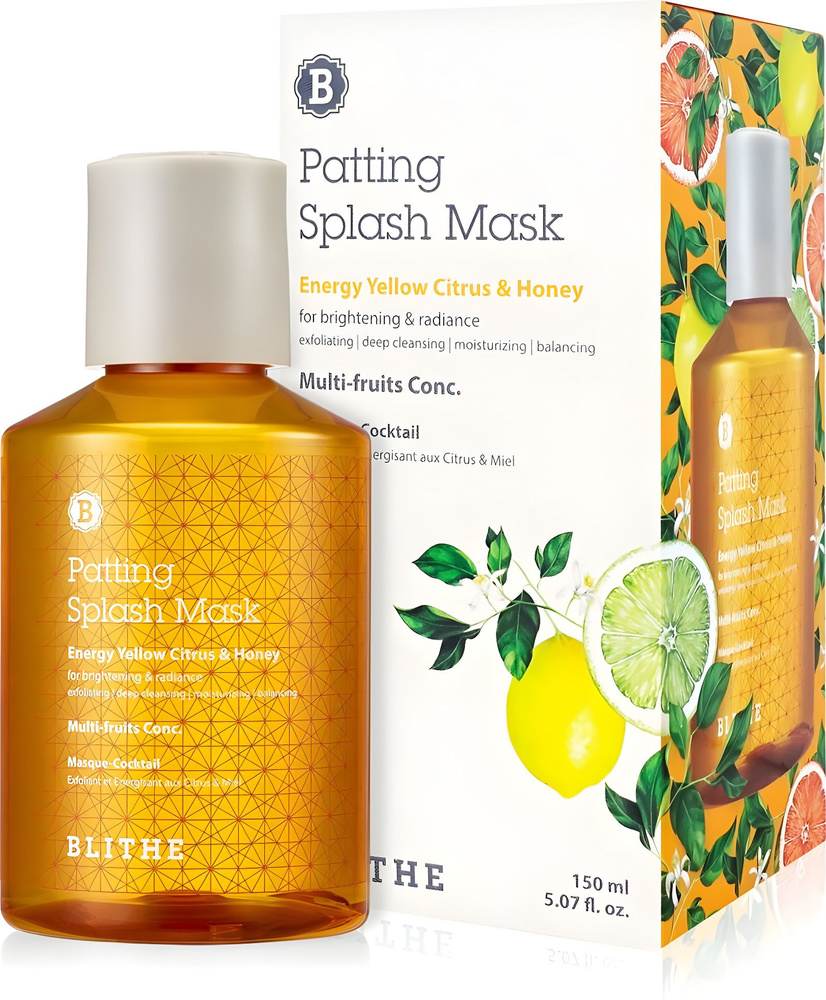 [BLITHE] Patting Splash Mask #Energy Yellow Citrus & Honey 150ml main image 0