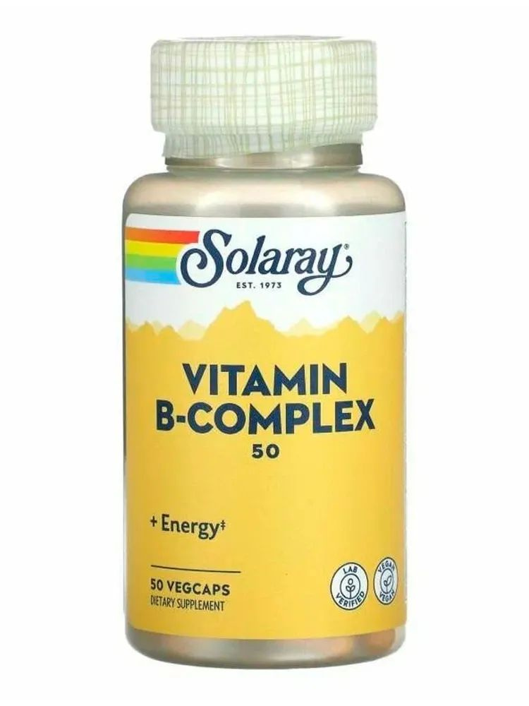 Solaray Vitamin B-Complex комплекс витаминов группы В 50 мг 50 капсул ...