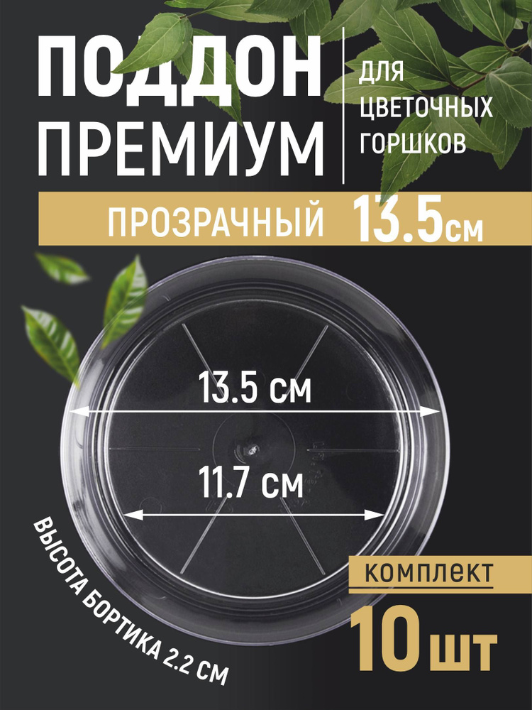 5plast Поддон для цветов,13.5х13.5х2см #1