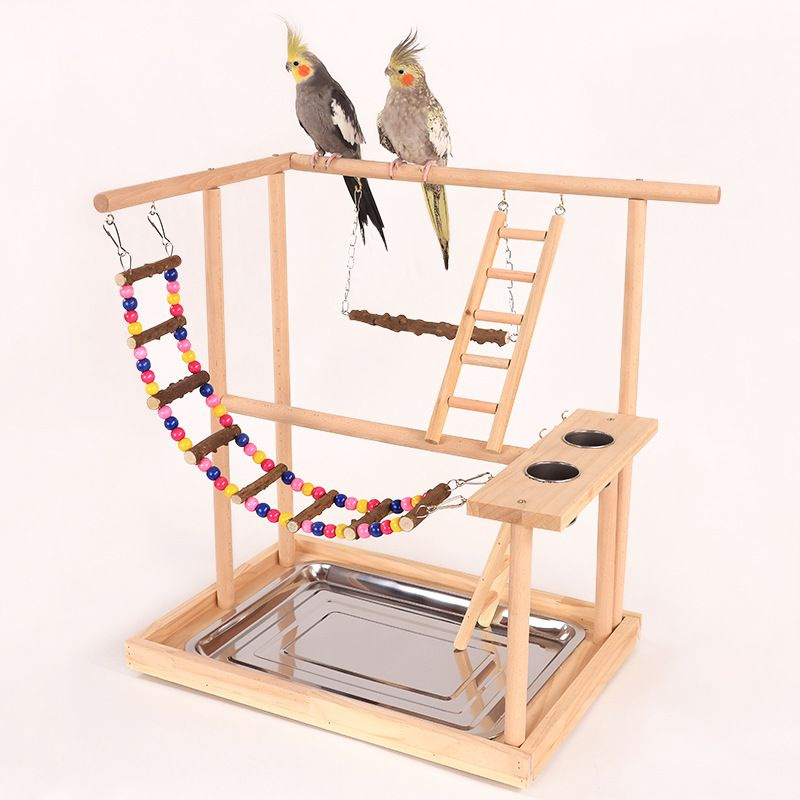 Интерактивная игровая площадка Parrot из массива дерева с лестницей и ...