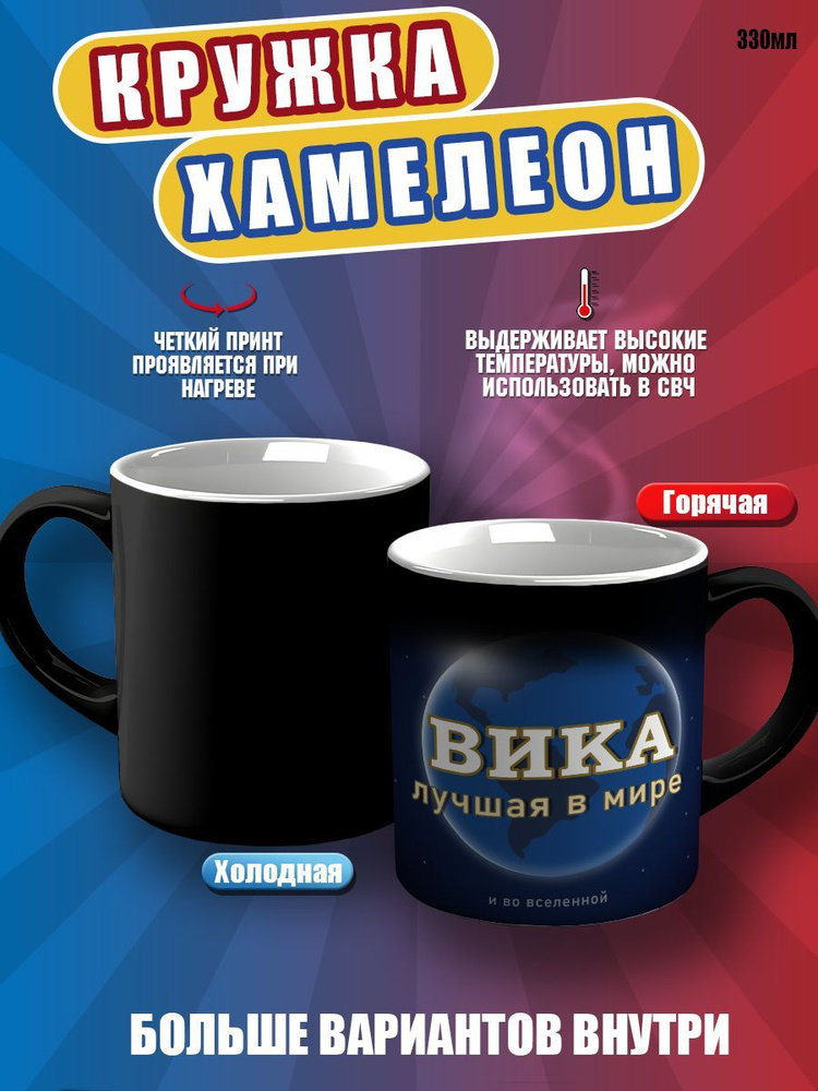 CupCraft Кружка "Кружка именная Вика", 330 мл, 1 шт #1