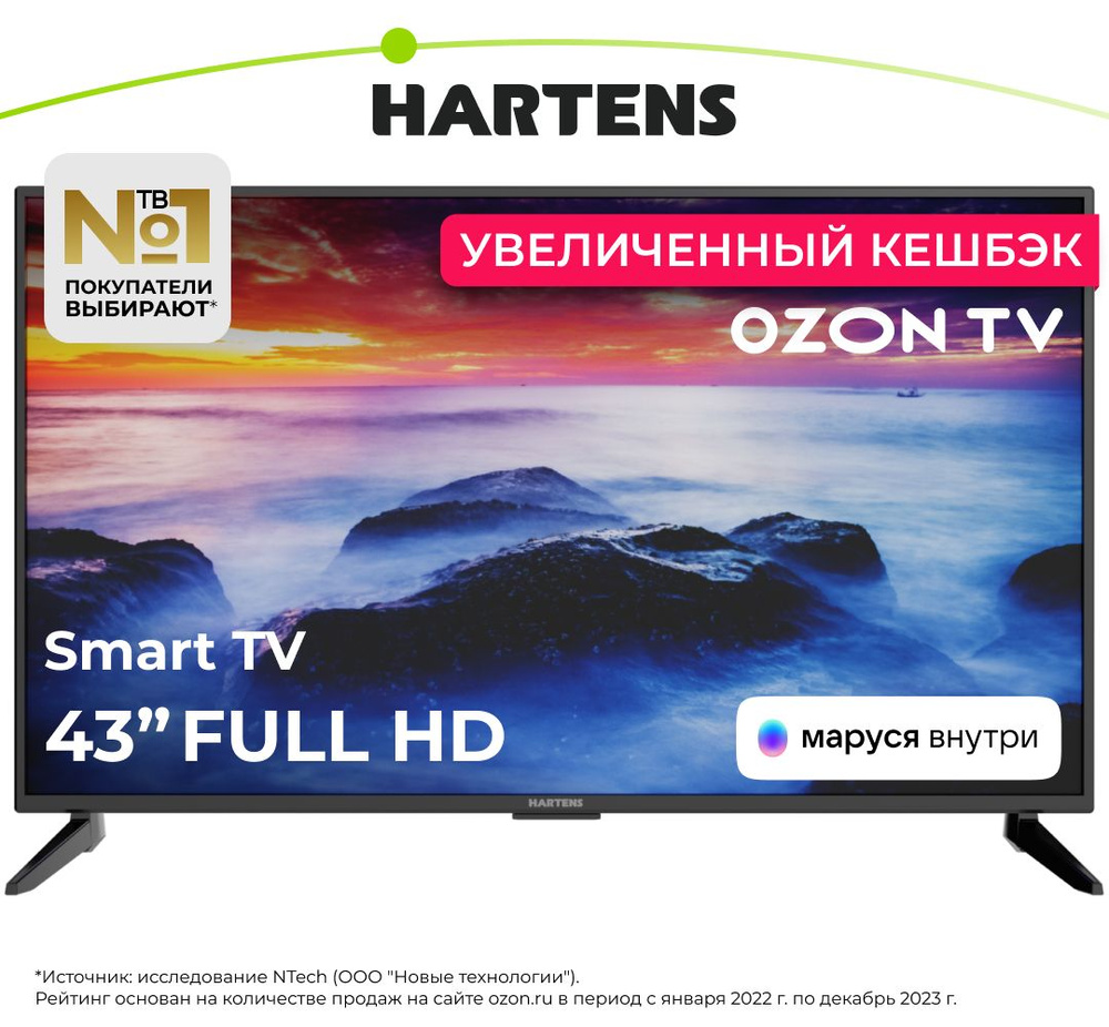 Купить телевизор Hartens HTM-43FHD06B-S2 43