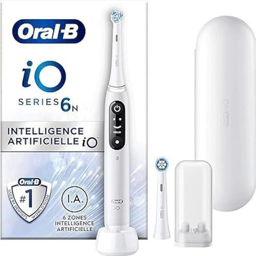 Oral-B Электрическая зубная щетка iO 6N Bluetooth 2 щетки 1 дорожный футляр белый  #1