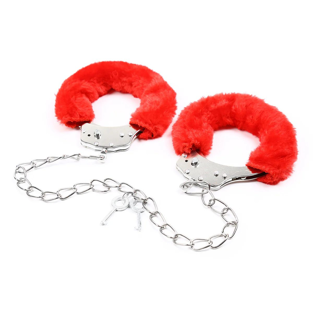 Металлические кандалы с красным мехом - купить с доставкой по выгодным ...