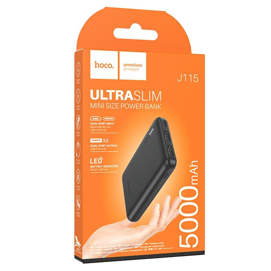 Внешний аккумулятор (Power Bank) hoco мини повербанк J115 5000 mAh ...