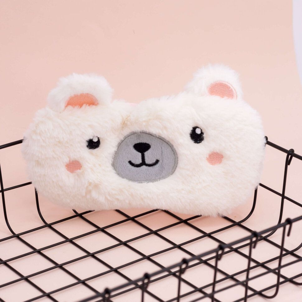 Маска для сна "Cute bear", white #1