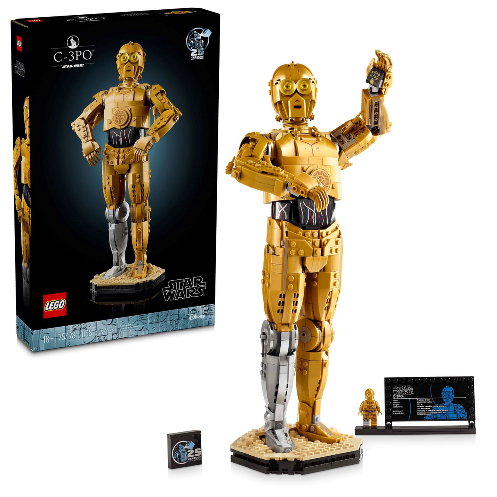 Лего Star Wars серия, LEGO 75398 C-3PO, lego конструктор для мальчика, лего для девочек  #1