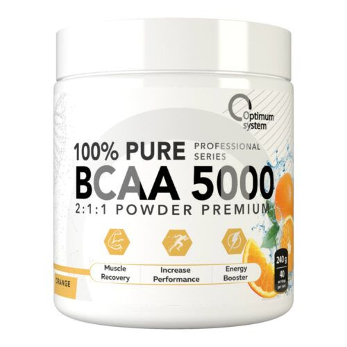 BCAA порошок 200 г со вкусом Апельсин, Optimum System BCAA 5000 Powder, Аминокислоты контроля аппетита #1