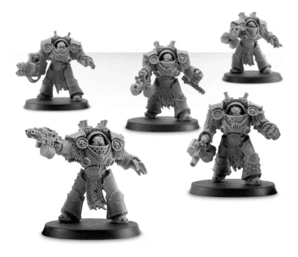 Смола вархаммер 40000 миниатюра Warhammer 40000 Death Guard Terminators миниатюры днд Фигурка для настольной #1