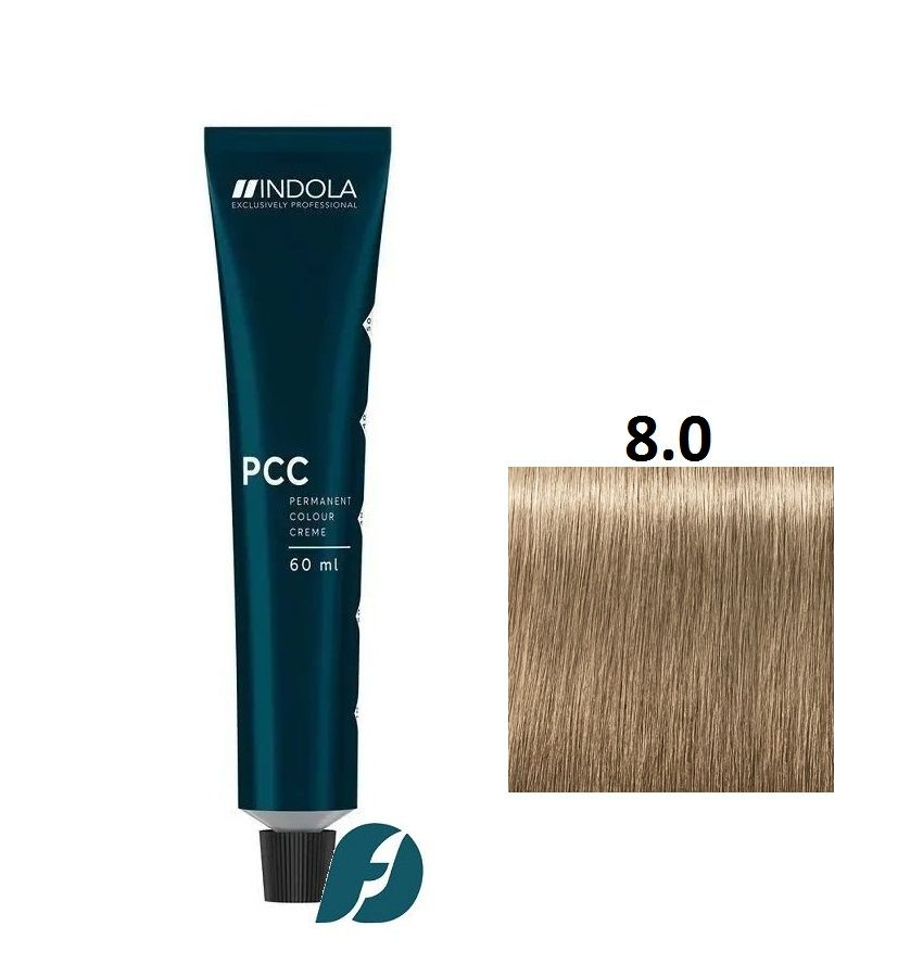 Indola Professional Permanent Caring Color 8.0 Стойкая крем-краска для волос светлый блондин натуральный, #1