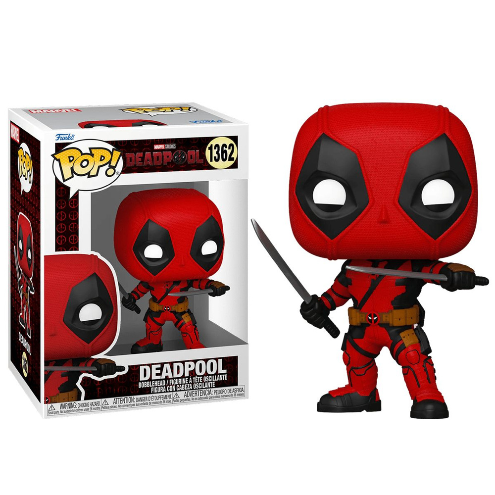 Фигурка Funko Pop! Deadpool and Wolverine: Deadpool with swords (Небольшое повреждение на коробке (Фанко #1