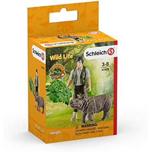 Schleich 42428 стартовый набор Рейнджер и носорог , от 3 до 8 лет  #1