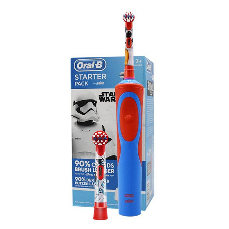 Электрическая зубная щетка Детская Oral-B Vitality Kids Star Wars D100 Звездные войны, темно-синий  #1