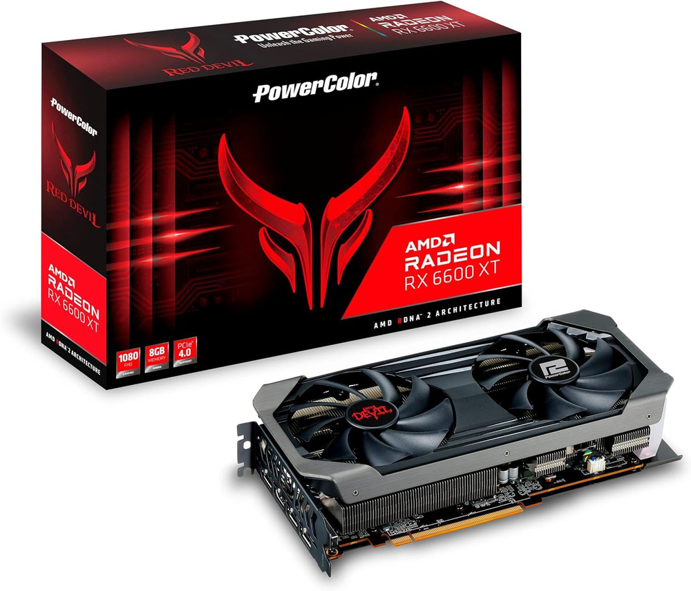 Видеокарта PowerColor Radeon RX 6600 XT, 8 ГБ PCI Express 4.0