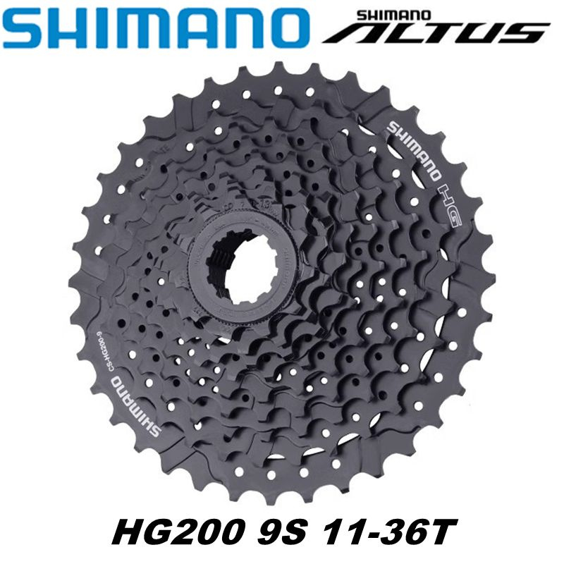 Кассета Shimano Altus CS-HG200-9,11-36T,9 скоростей,Велосипед Маховик,Чёрный  #1