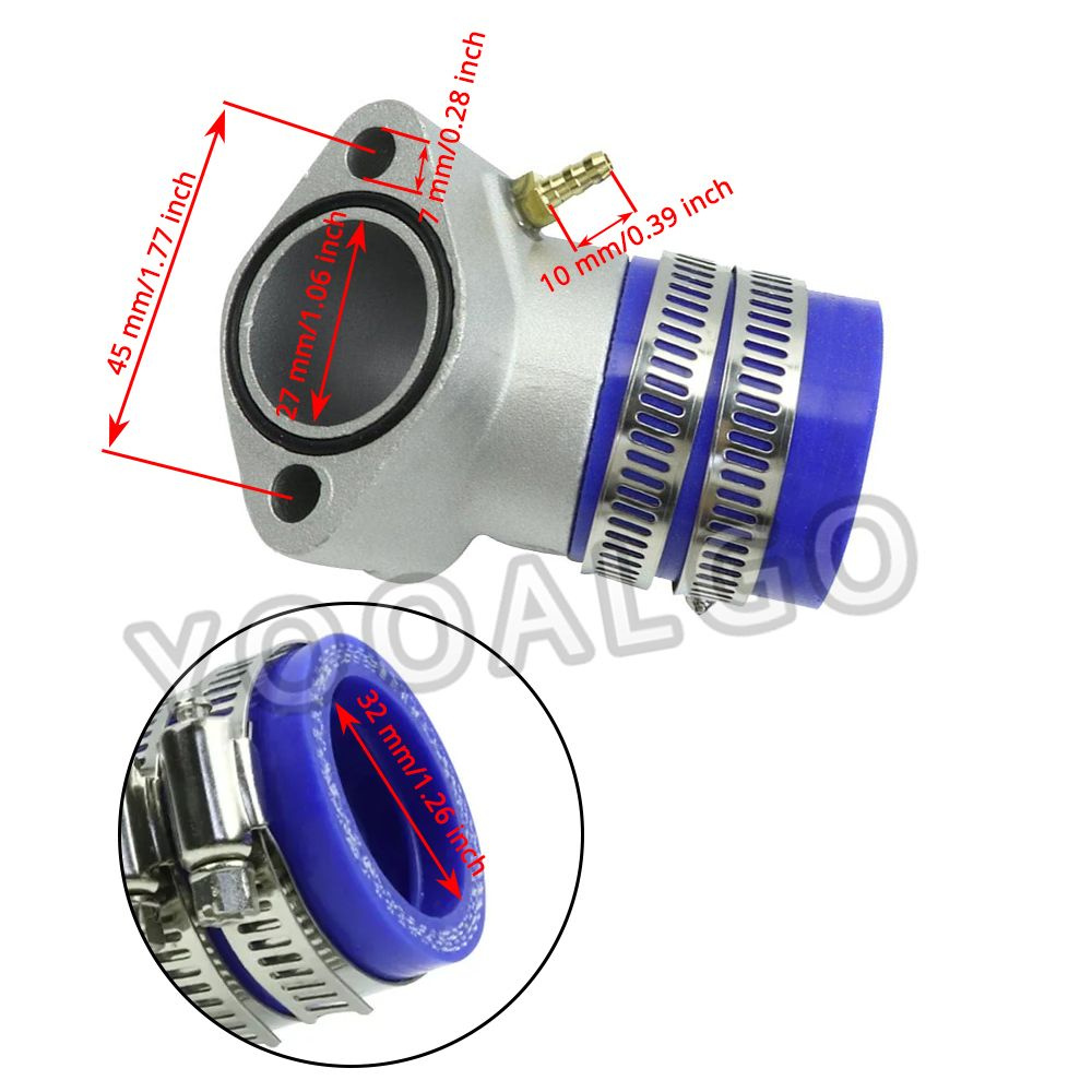 Карбюратор 27 мм, адаптер впускной трубы, коллектор, подходит для GY6, 150 куб.см, мотороллер, квадроцикл, #1