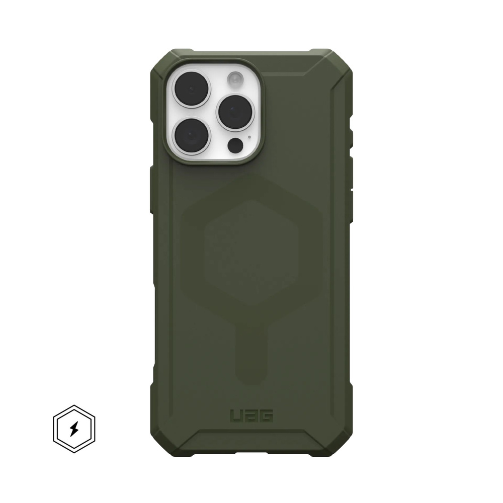 Чехол с поддержкой MAGSAFE UAG Essential Armor для iPhone 16 Pro 6.3", цвет оливковый (Olive Drab)  #1