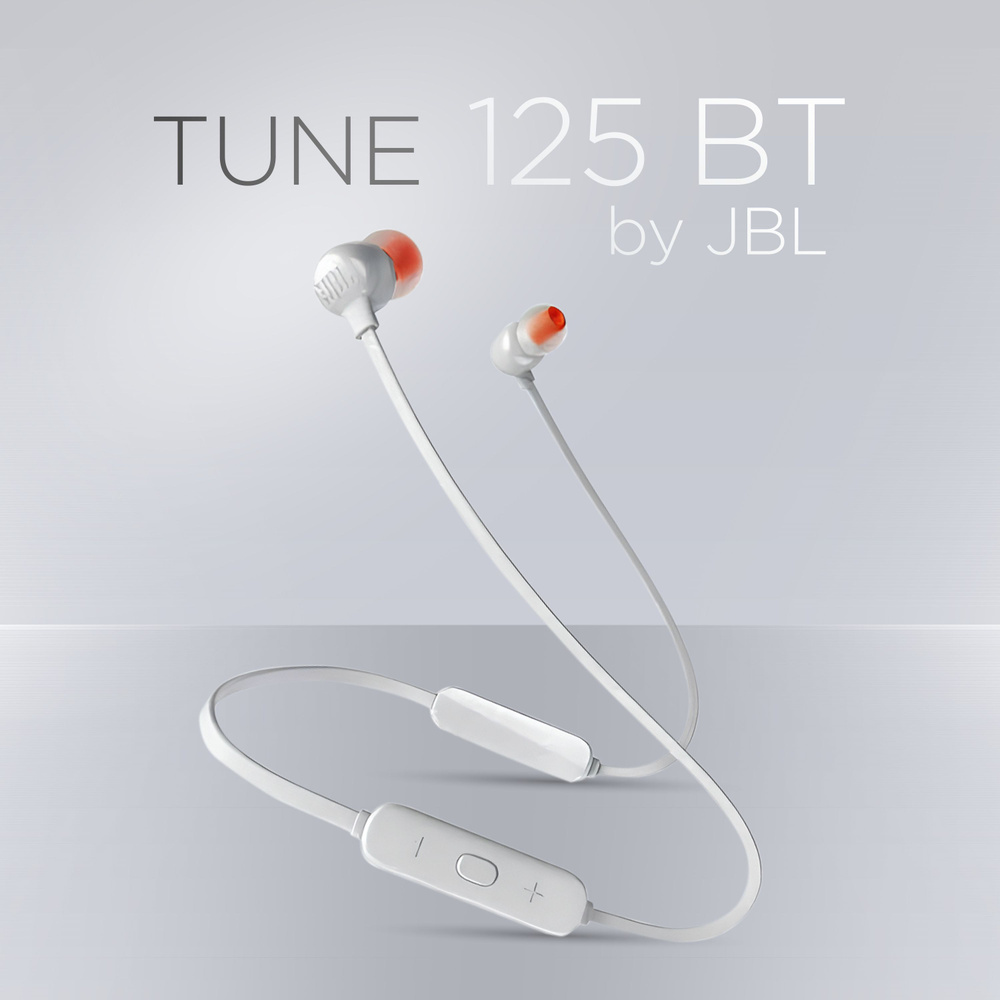 JBL Наушники беспроводные с микрофоном JBL Tune 125BT, Bluetooth, USB Type-C, белый  #1